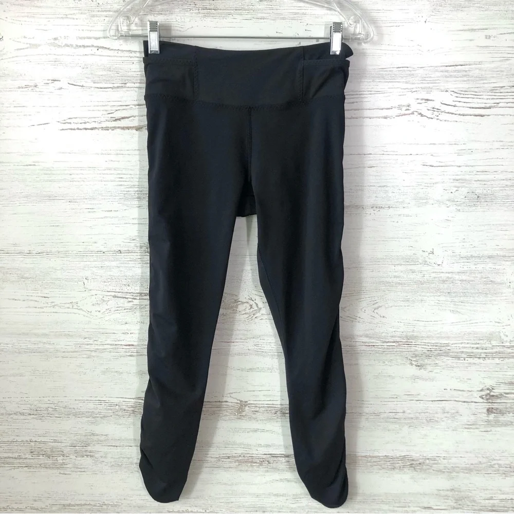 LULULEMON Ruched Running Outdoor Leggings Black 6